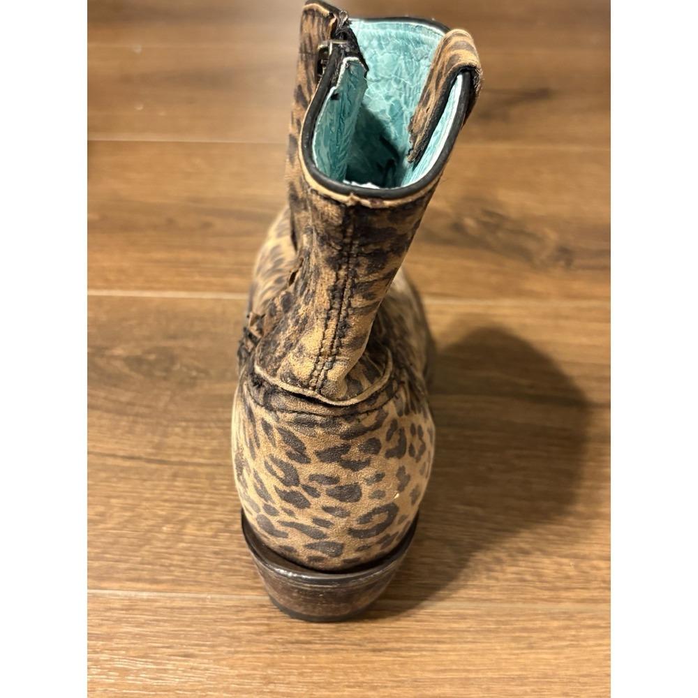 Corral Women's Handcrafted Leopard Print Western Boots Size 7 - Picture 6 of 13
